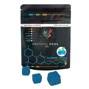 GratefulMeds Blueberry Matcha Focus Gummies